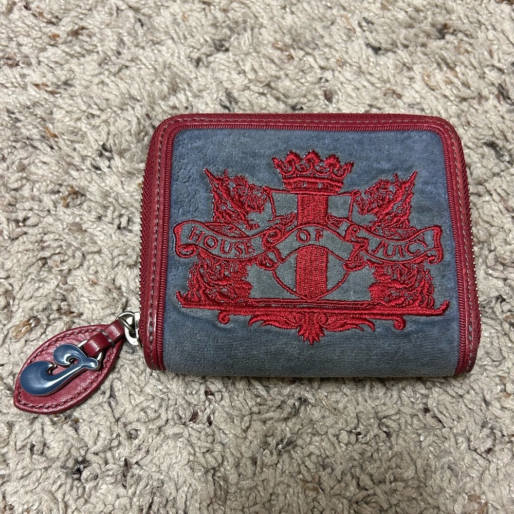 Juicy Couture Gray and Red Wallet